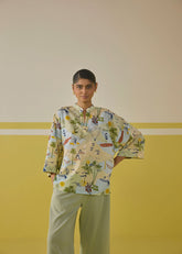 A Model Wearing Multicolor Palmy Summer Top, curated by Only Ethikal